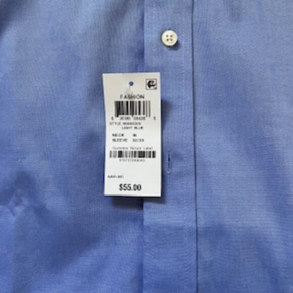 🧡3/15 NWT Club Room Regular Fit Performance Cotton Shirt Men's 16/32-33 - Picture 10 of 11